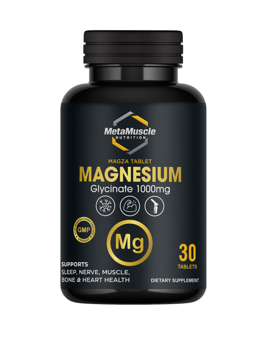 MetaMuscle Nutrition Magnesium Glycinate 1000mg 30 tablets bottle